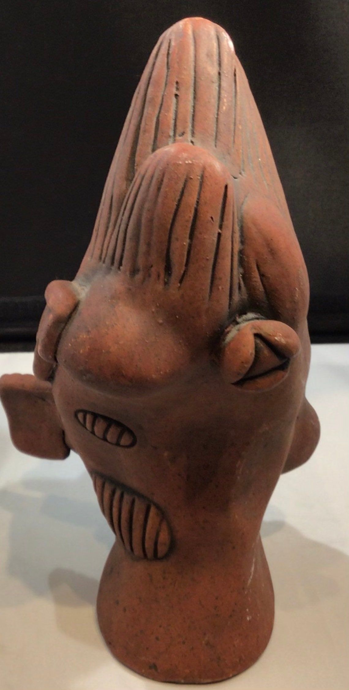 Aztec Terracotta Art Pottery Male Figure in Ceremonial Head Etsy