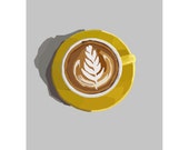 Take a Break I- 39 Relaxing Latte 39 Minimalist Graphical Unframed Print