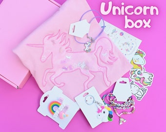 Coffret cadeau licorne 14PSC, T-shirt licorne, boîte mystère licorne, boîte licorne, vêtements licorne, accessoirisations licorne, emballage licorne