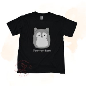 Squishy T-Shirt, Woll-T-Shirt, besticktes Jungen-T-Shirt, personalisiertes T-Shirt, individuelles T-Shirt, Trend-Kindergeschenk, süße Verpackung