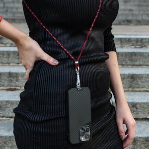 Handmade Multicoloured Phone Lanyard: Adjustable Crossbody Strap