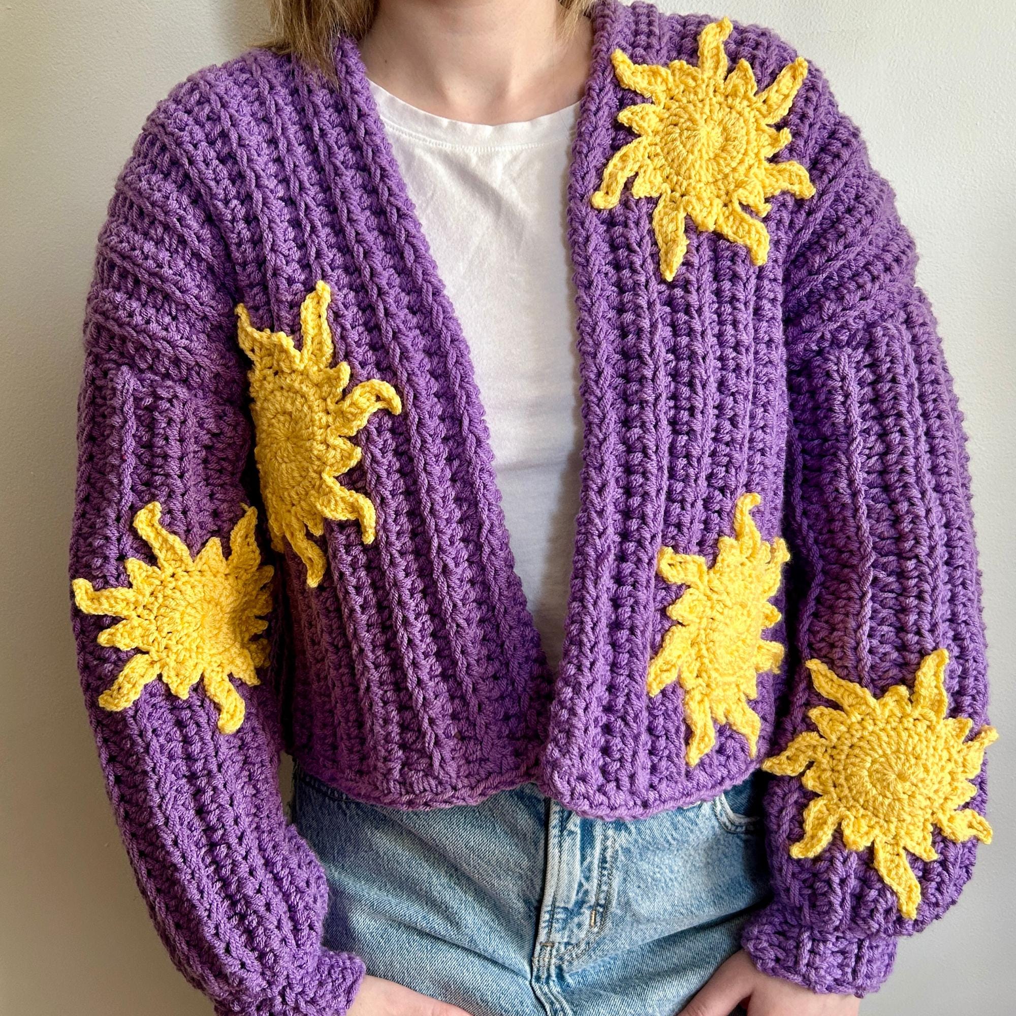ラプンツェル カーディガン Disney Tangled Rapunzel Initial Crochet Women's Cardigan