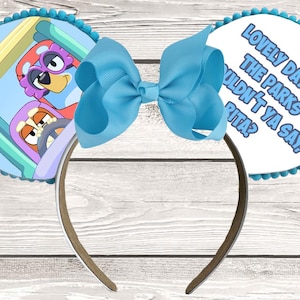 Bluey Bingo Grannies Lovely Day Mouse Ears Minnie Ears Heeler Dog Headband Vacation