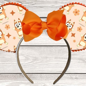 Bluey Bingo Mouse Ears Minnie Ears Heeler Dog Headband Vacation