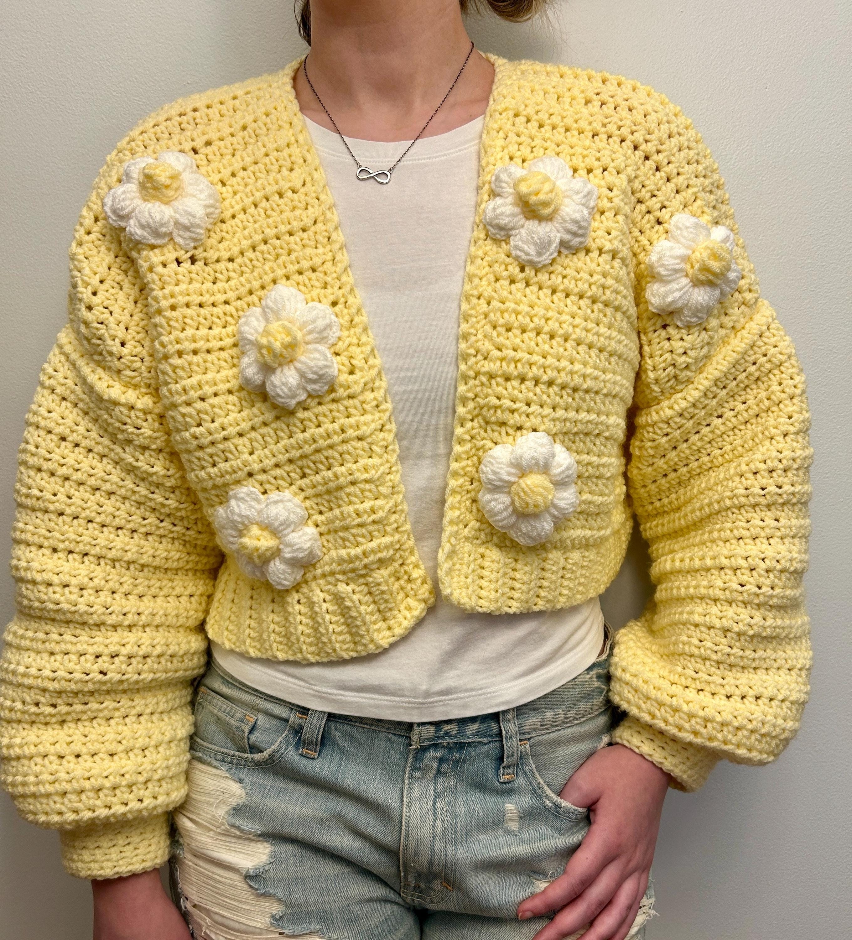 Puffy Flower Sweater