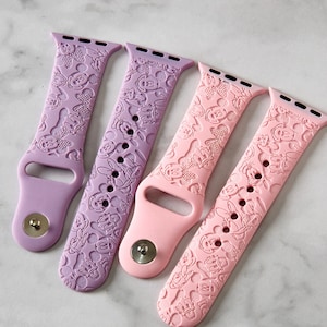 Mickey en Minnie Mouse horlogeband compatibel met Apple Watch iWatch band siliconen horloge 38/40/41 42/44/45 band lasergegraveerd