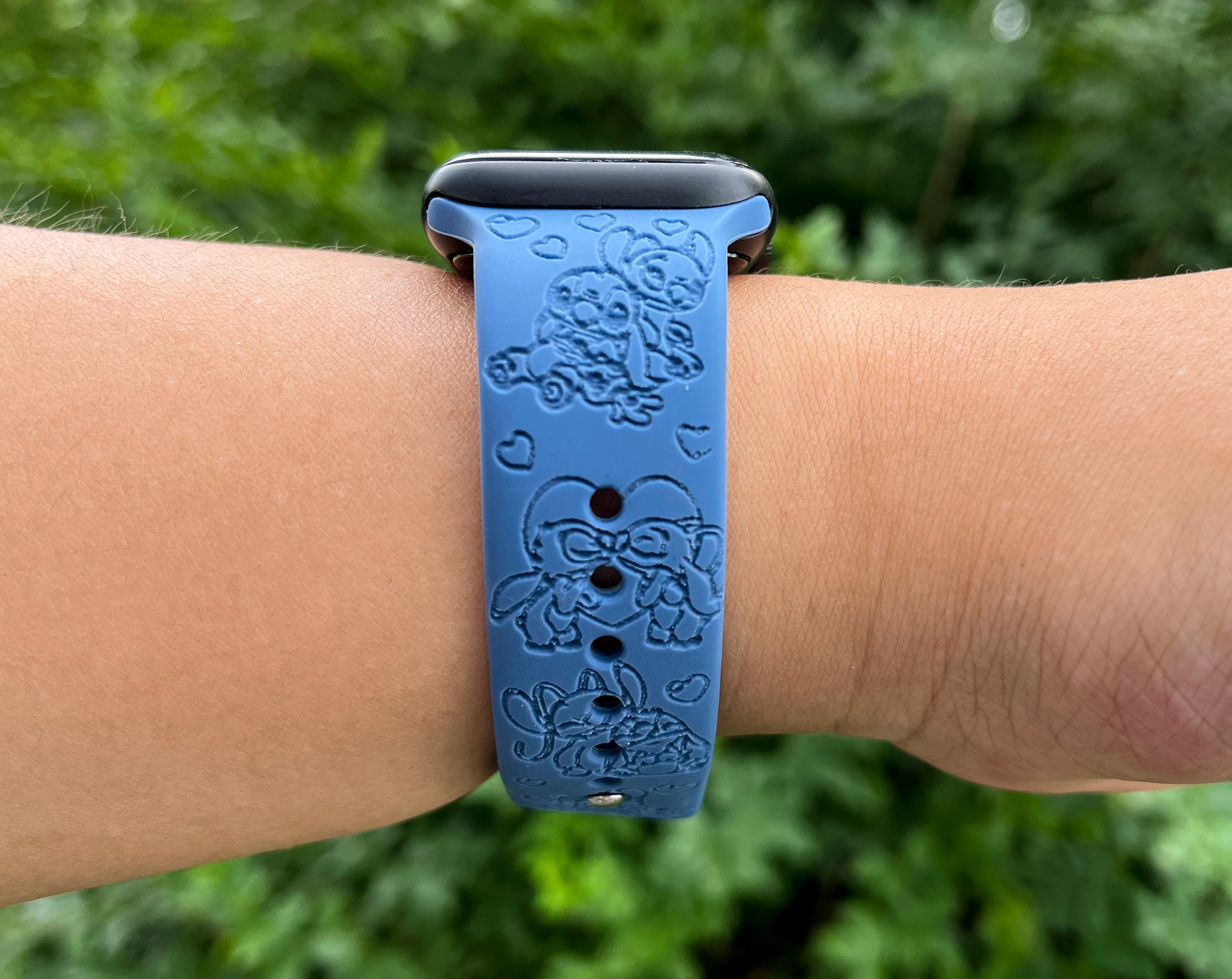 Disney Stitch and Angel Watch Band Compatible With Apple Watch Etsy