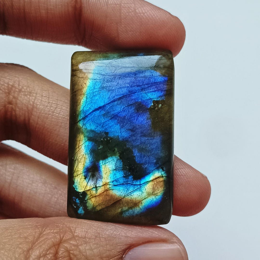 Spectrolite Blue Blue Spectrolite Labradorite Cabochon, Wire Wrapping Gemstone (36mm) - Etsy