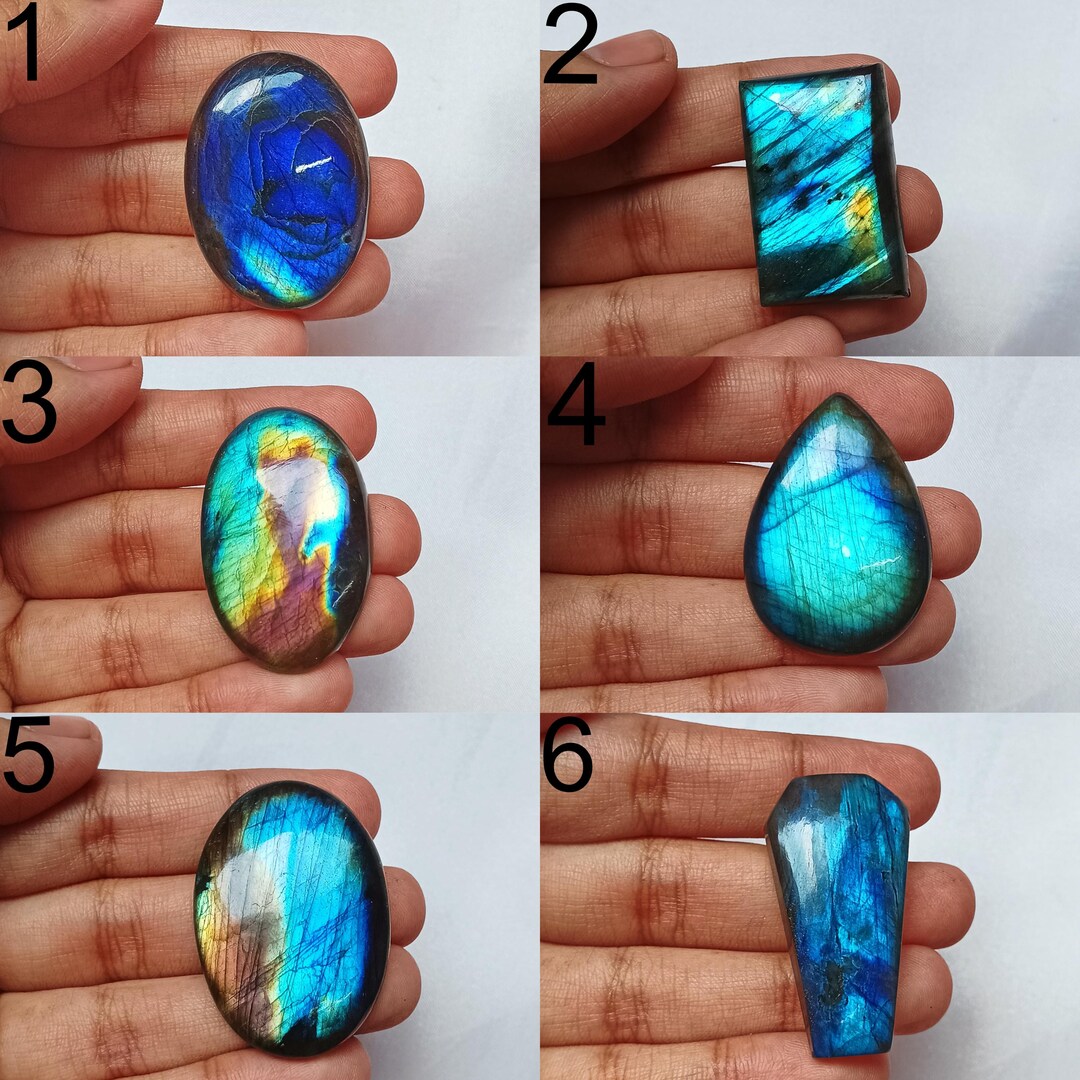 Spectrolite Blue Spectrolite Labradorite Cabochon Lot: Deep Blue Flash Stone for Jewelry ...