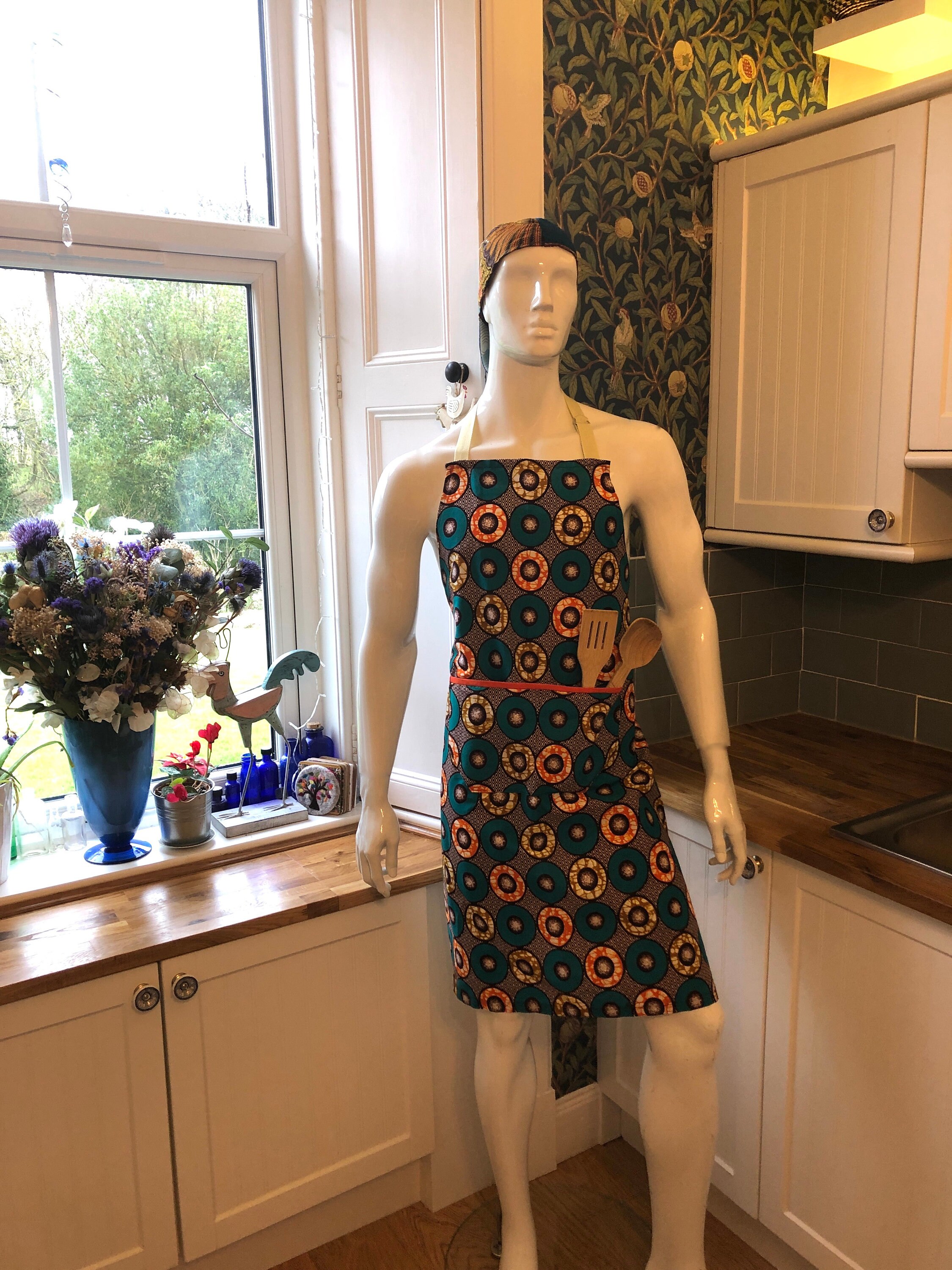 Apron Apron made with African material from Ghana Unisex Etsy