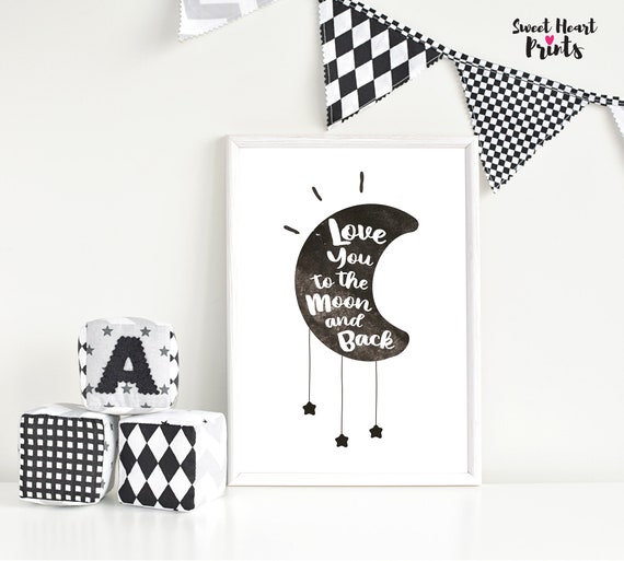 i love you to the moon and back nursery theme