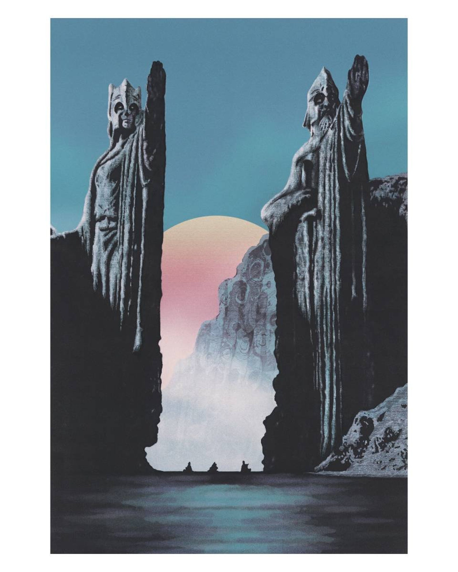 The Argonath Lord of the Rings Poster Digital Download Etsy
