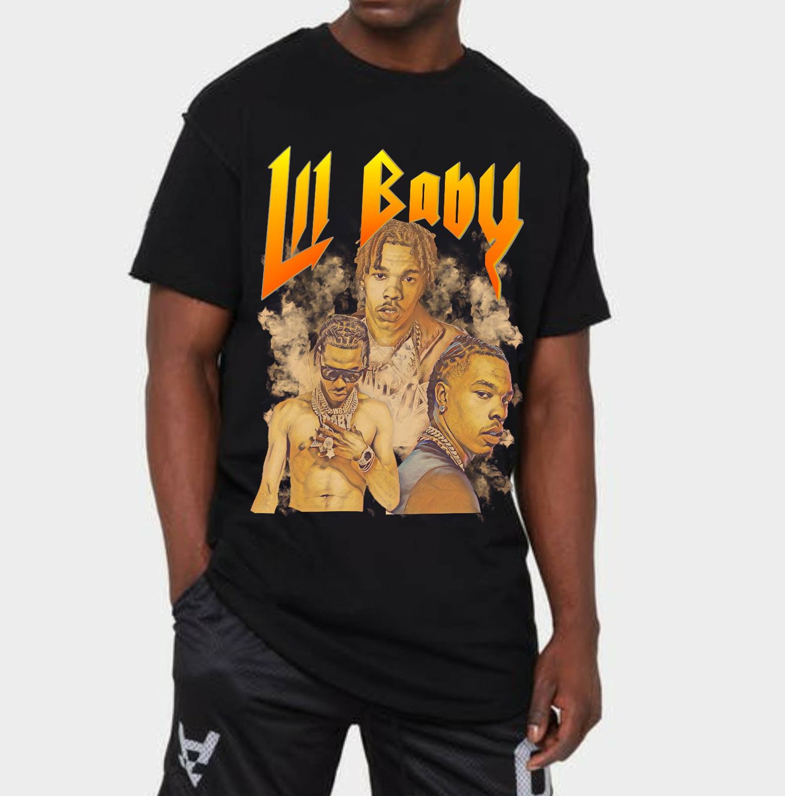 Lil baby rapper tshirt lil baby tshirt lil baby rap tshirt Etsy