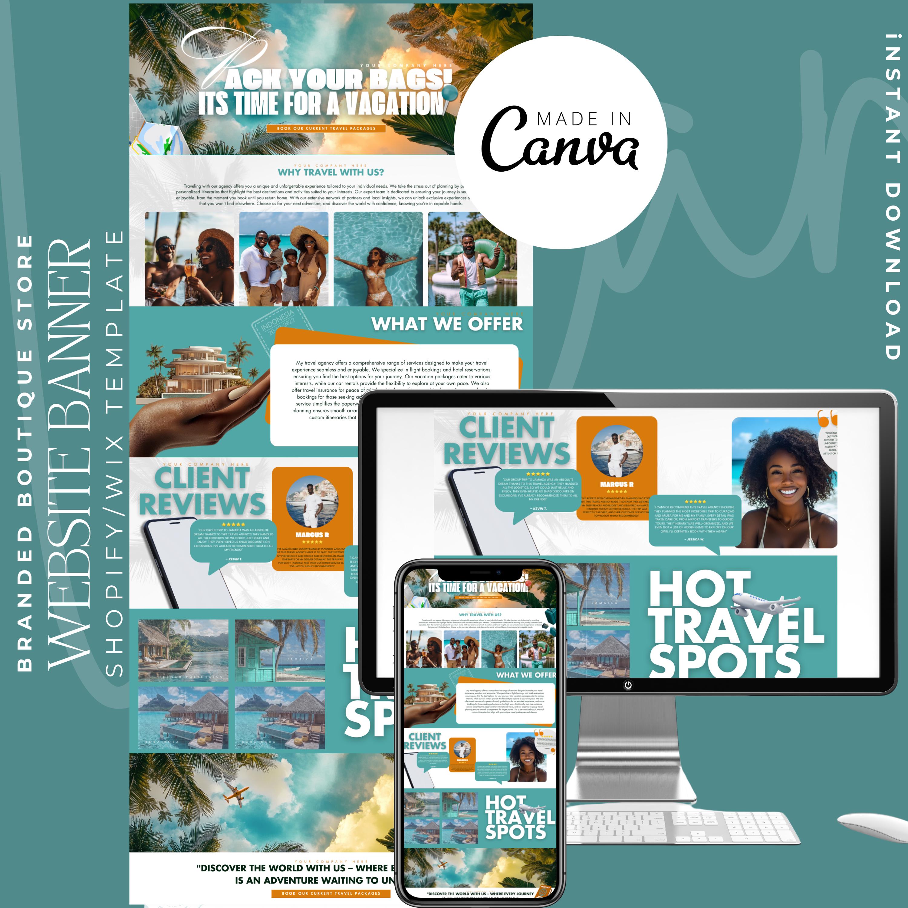 Travel Agent Website Template Travel Website Shopify Template Travel