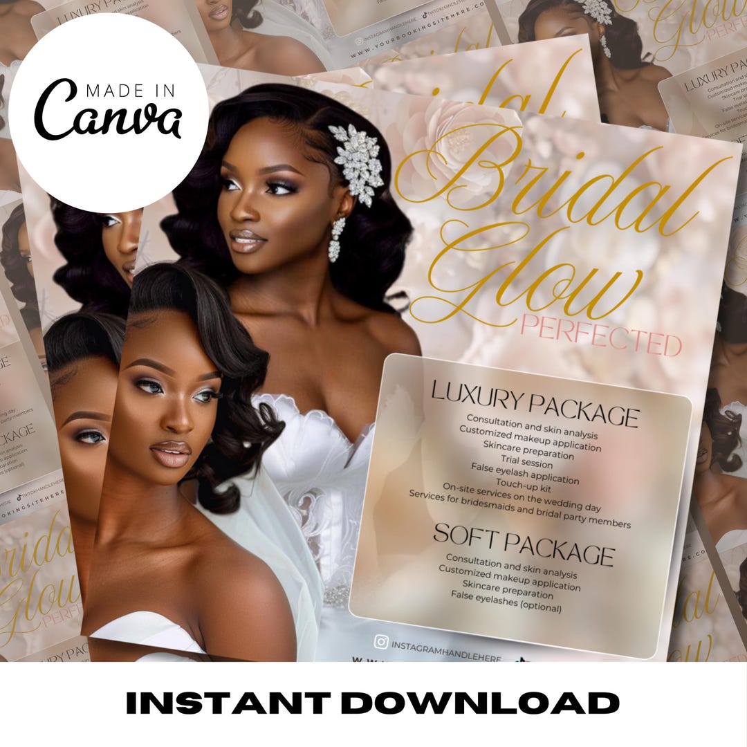 Bridal MUA Flyer, Bridal MUA Packages, Bridal Mua Marketing Flyer ...