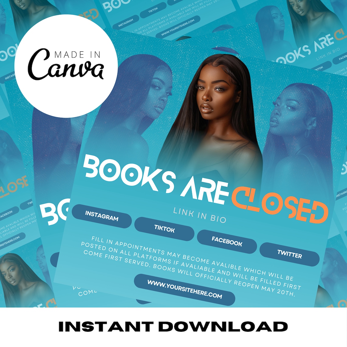 books-closed-flyer-digital-flyer-diy-flyers-book-now-template-canva