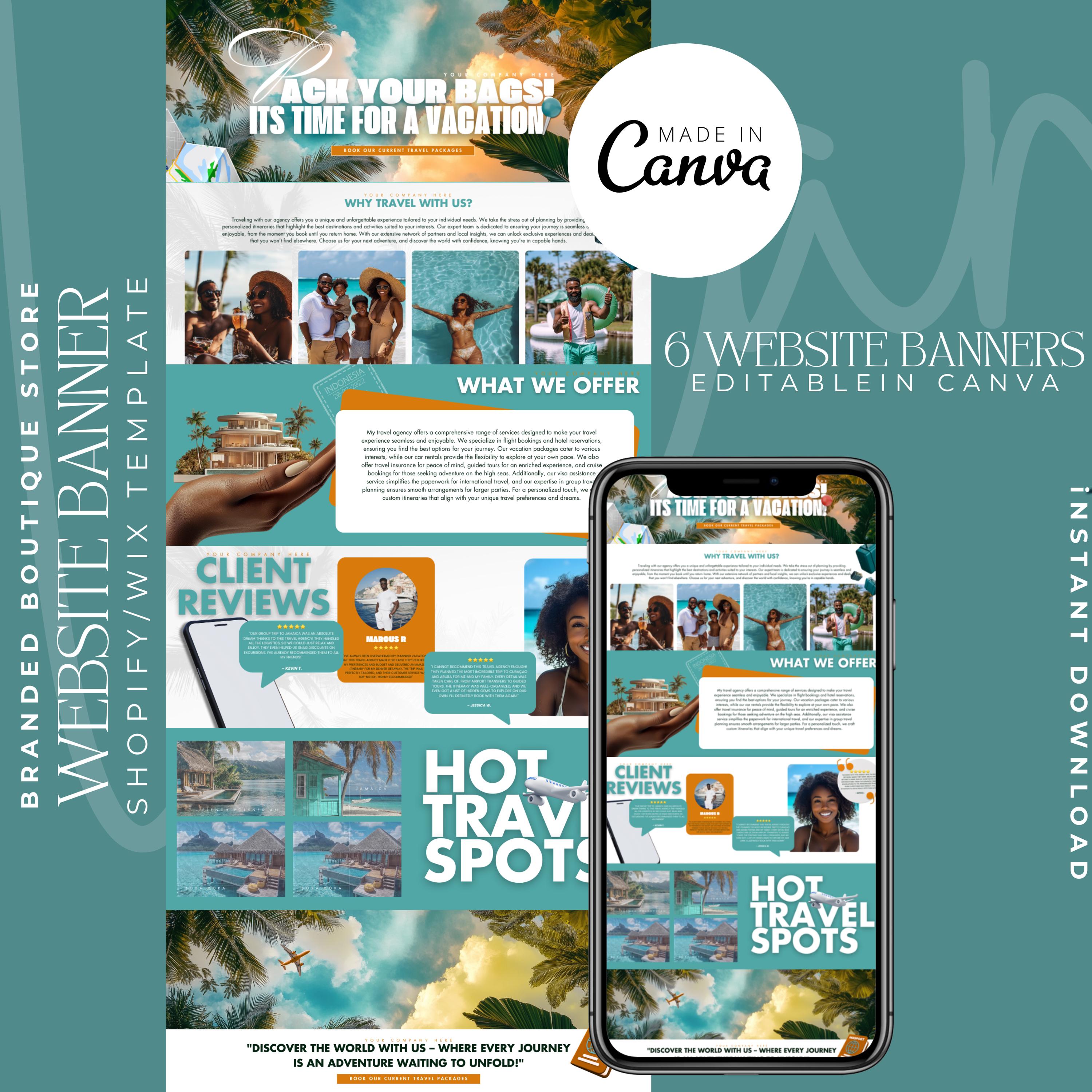 Travel Agent Website Template Travel Website Shopify Template Travel