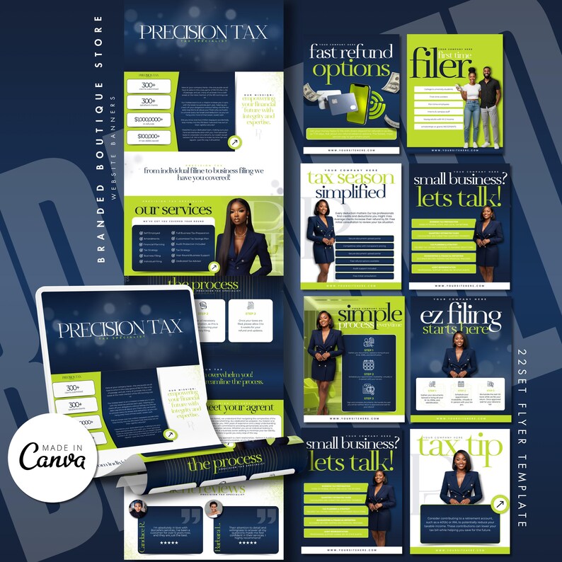 Tax Website Template, Tax Preparer Website Template, Tax Website