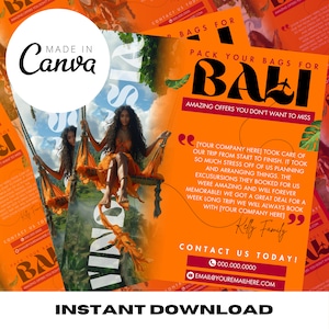 Travel Agent Template, Travel Agent Social Media Post Flyer, Canva Template, Editable Template, DIY Template, Instagram