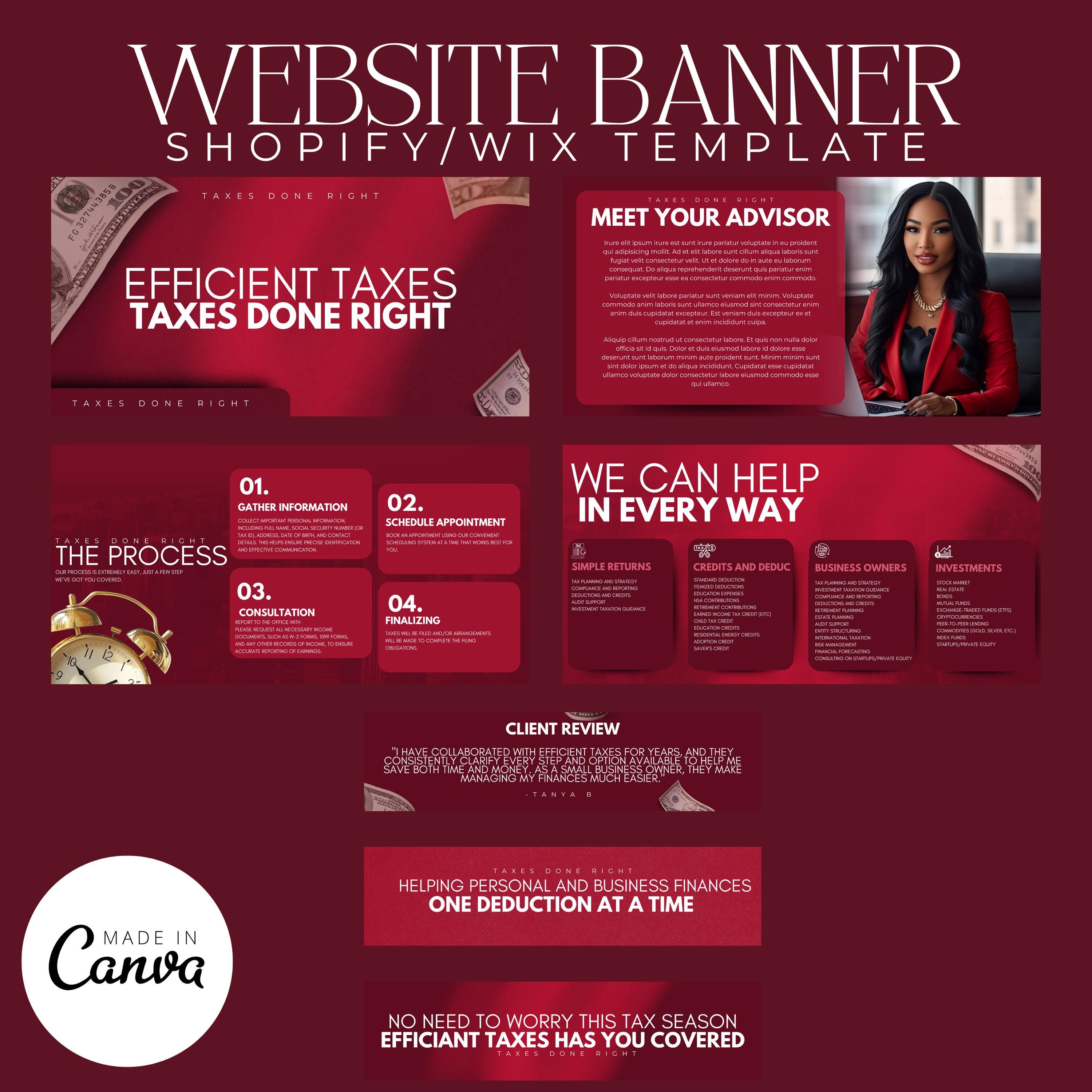 Tax Website Template, Tax Preparer Website Template, Tax Website