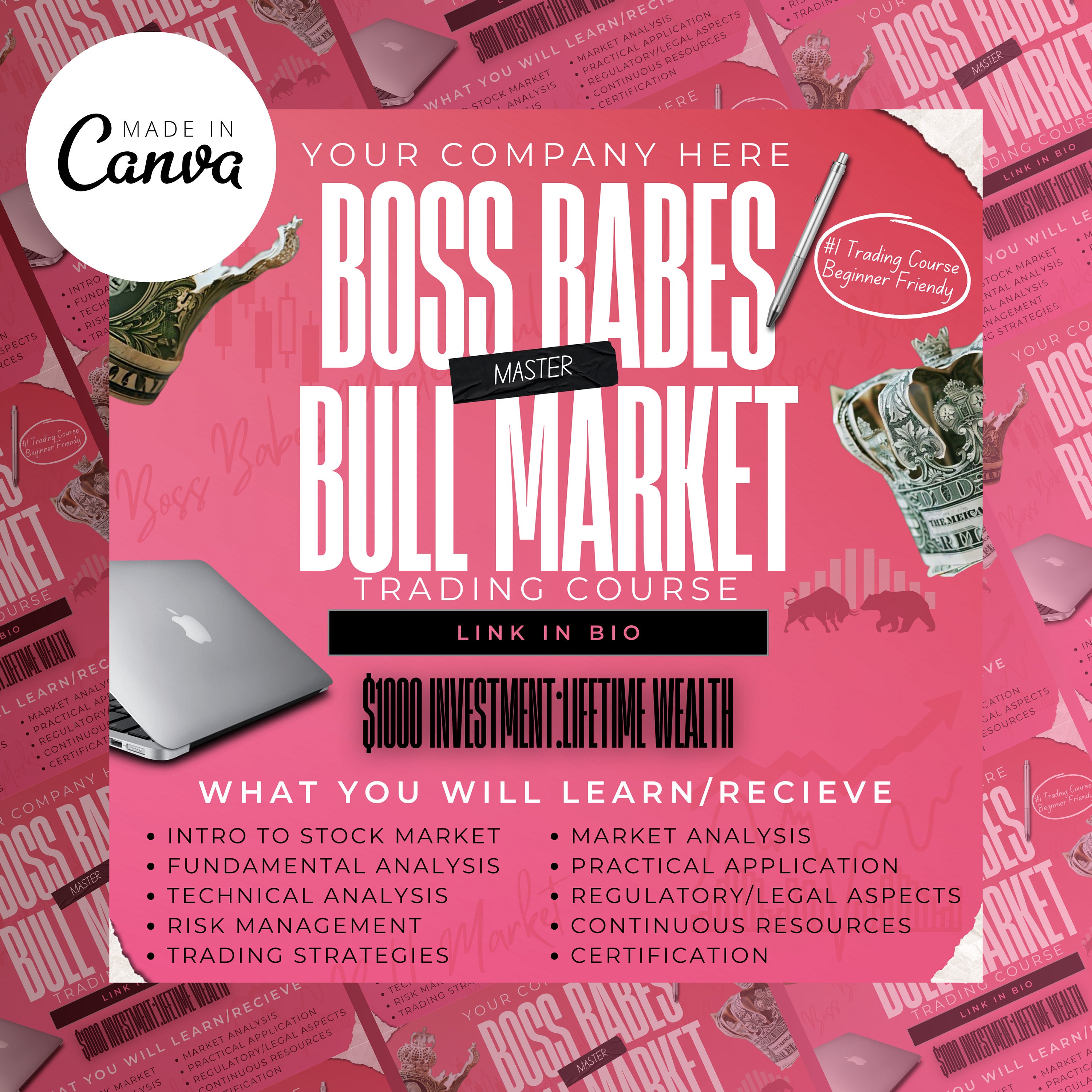 Buy Stock Market Webinar Flyer, Social Media Post, Webinar Template, Canva  Template, DIY Flyer, Instagram Flyer, Instant Download Online in India -  Etsy