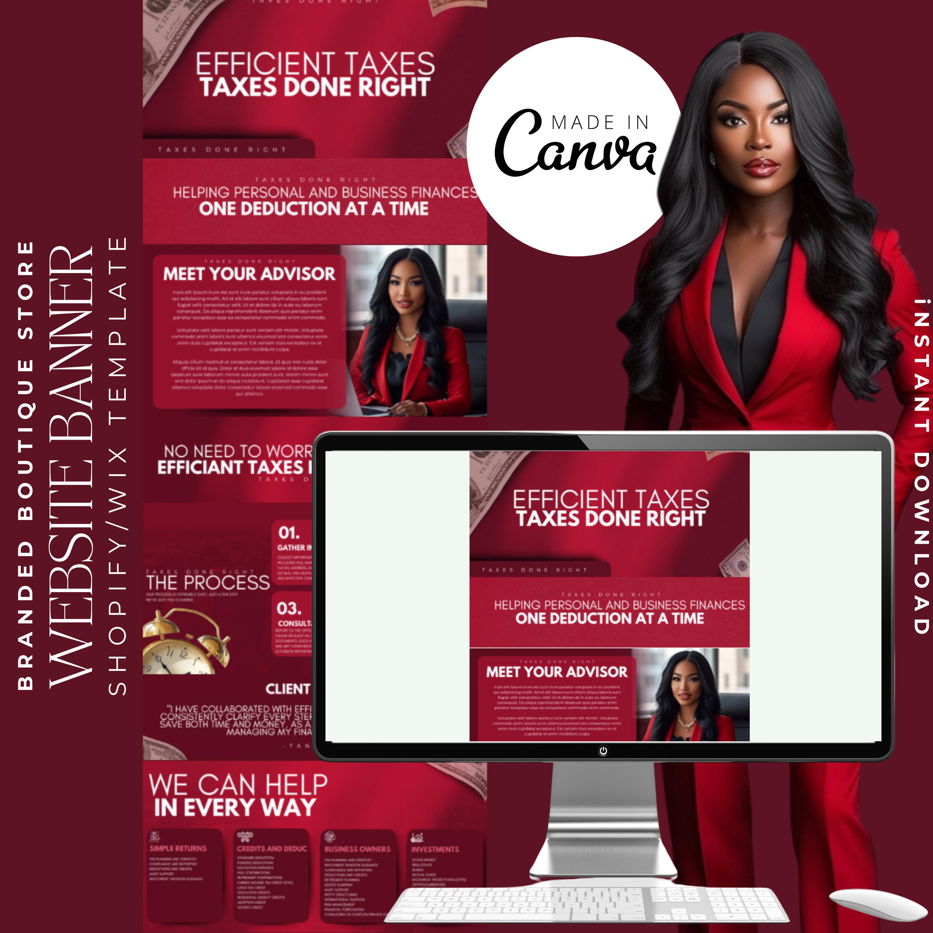 Tax Website Template, Tax Preparer Website Template, Tax Website