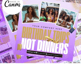 Travel Agent Template, Travel Agent Social Media Post Flyer, Canva Template, Editable Template, DIY Template, Instagram