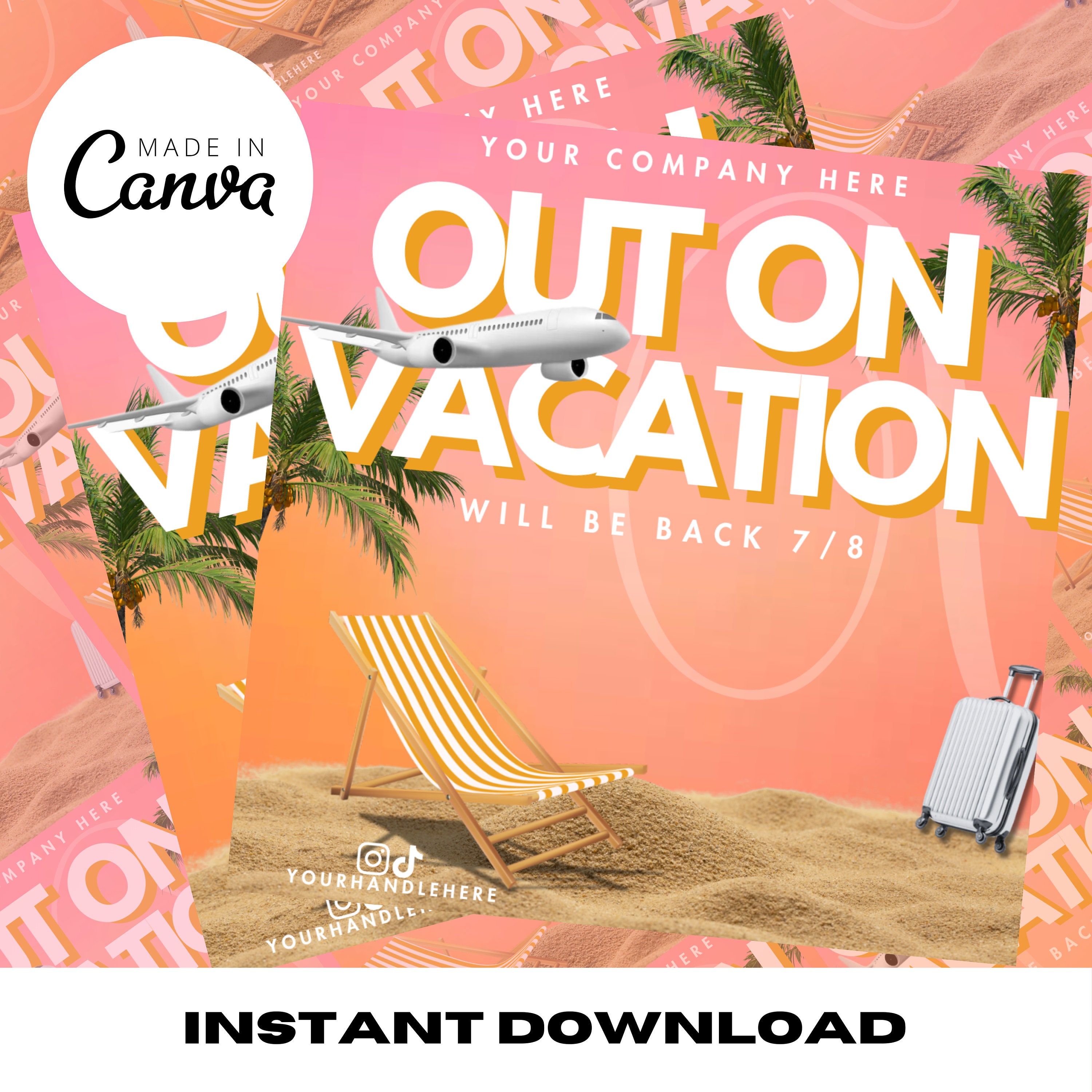 Vocation Flyers Vacation Flyer for Business, Books Closed, Vacation Flyer, Out on ...