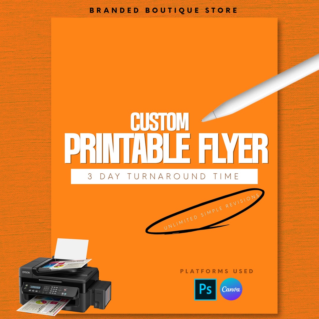 Custom Printable Flyer - Etsy