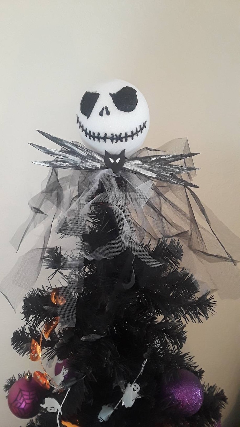 Jack Skellington Nightmare Before Christmas Tree Topper Decor Etsy UK