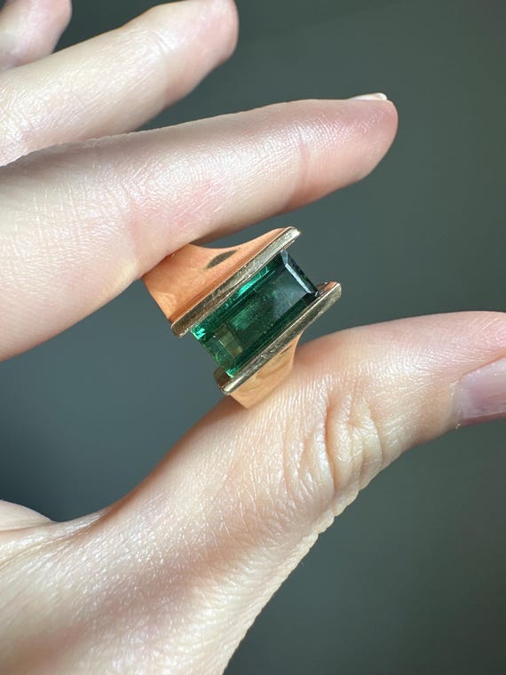 Fabulous Estate 14k John Atencio Tourmaline ring