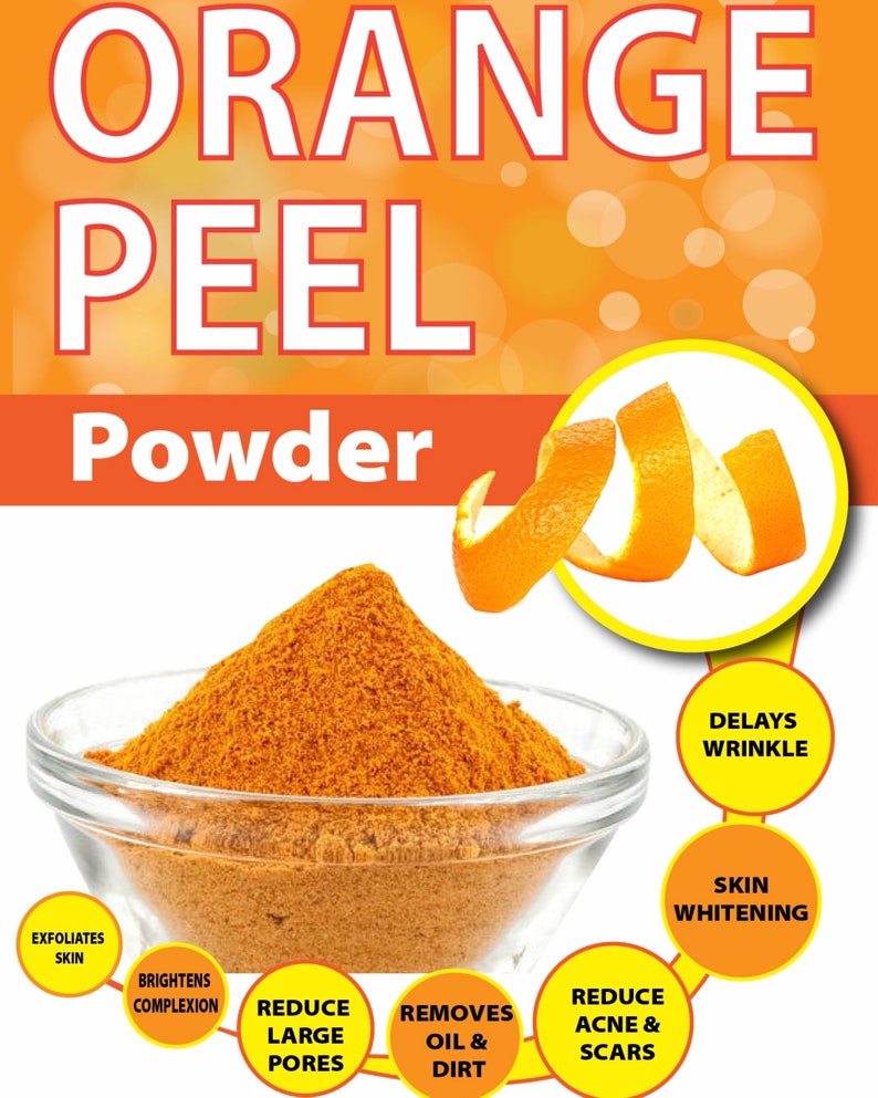 Orange peel powder massive benefits for skin etc Etsy