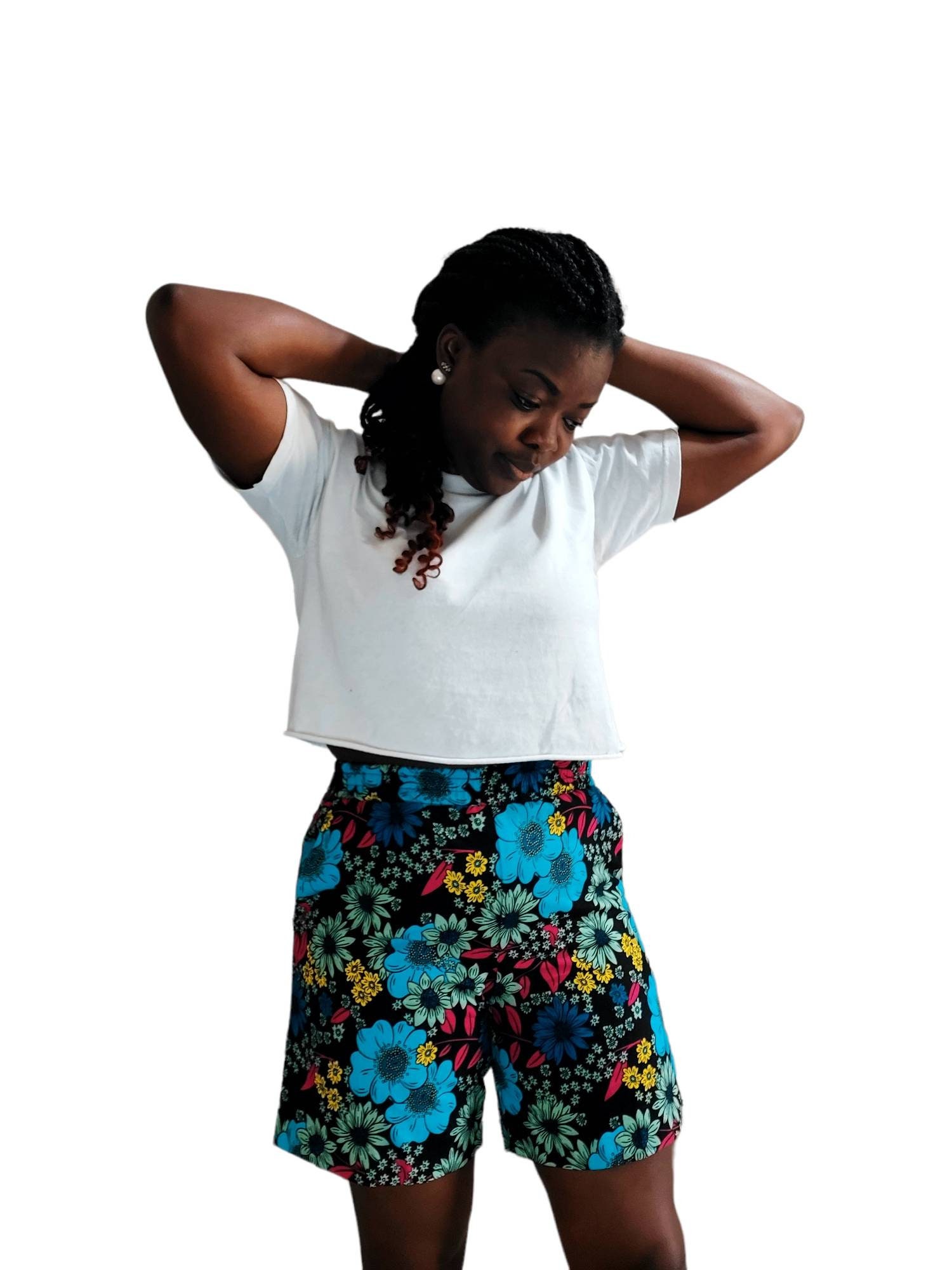 Self tie waist frill trim best sale shorts