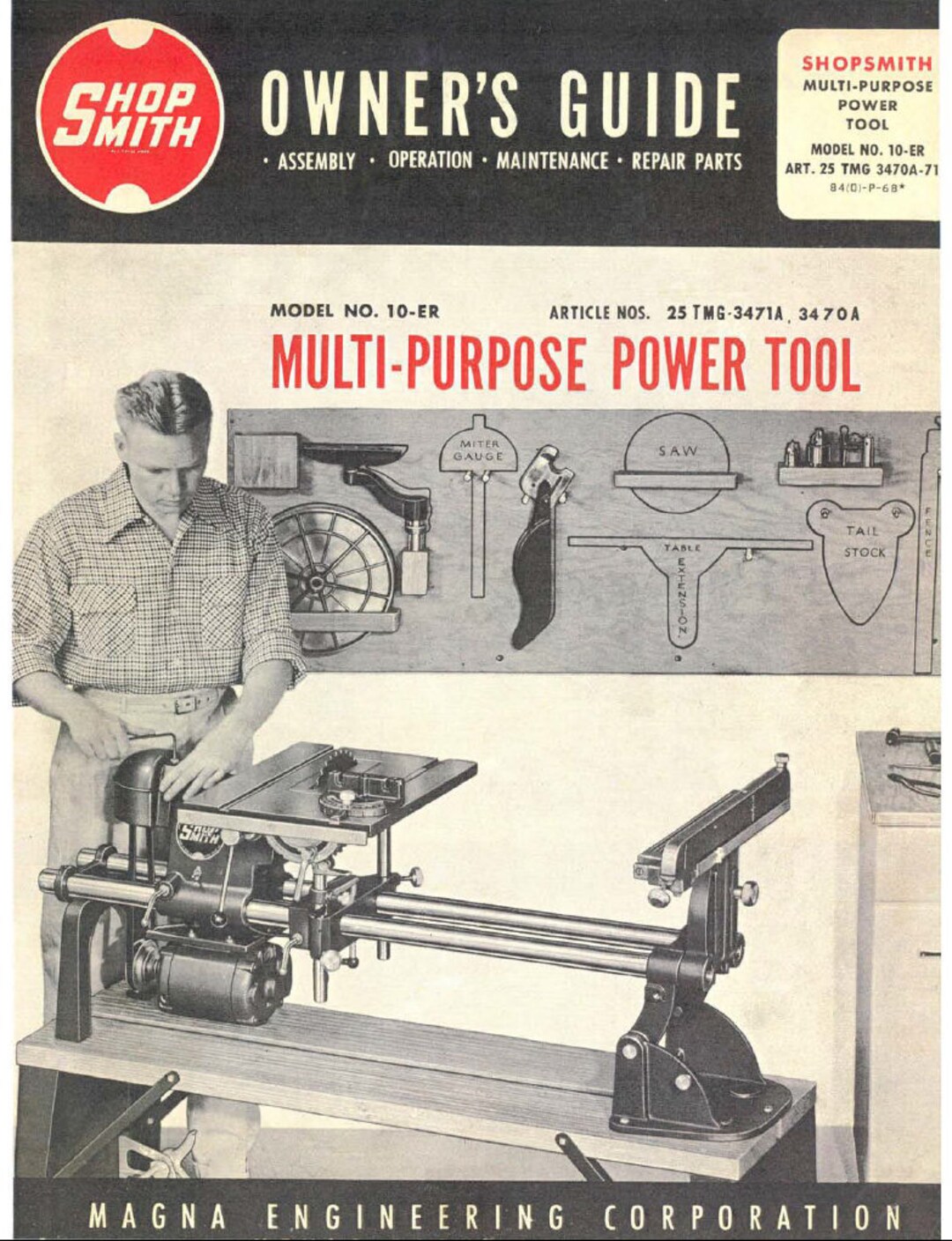 SHOPSMITH Model 10ER Owner