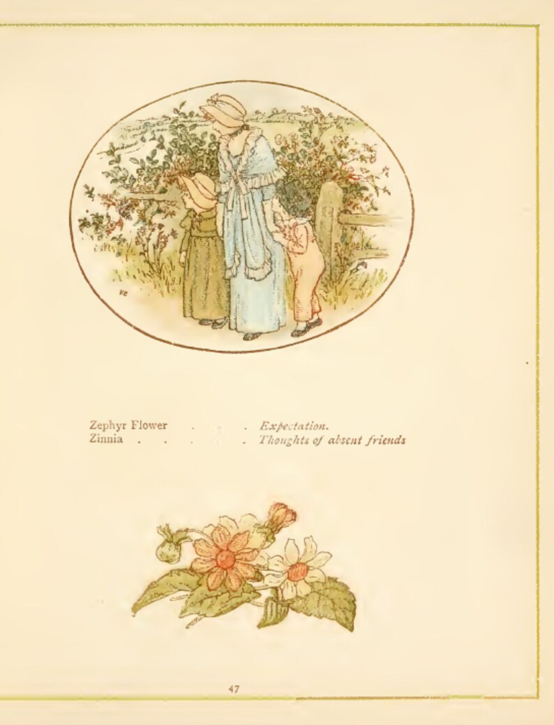 Language of Flowers Illustrated by Kate Greenaway RARE Etsy