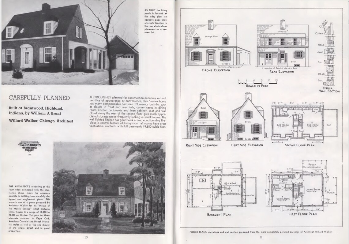 Buyerapproved Homes of Known Cost BLUEPRINTS FLOOR PLANS Etsy