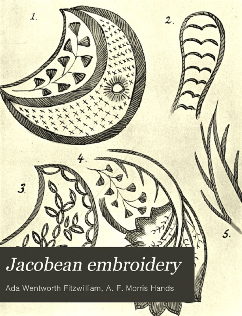 Rare Illustrated Tudor JACOBEAN CREWEL EMBROIDERY Designs Book Etsy