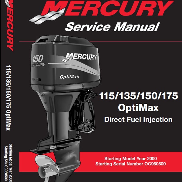 2000 - 2002 Mercury OptiMax 115 135 150 175 Outboard Motor Service Repair Manual