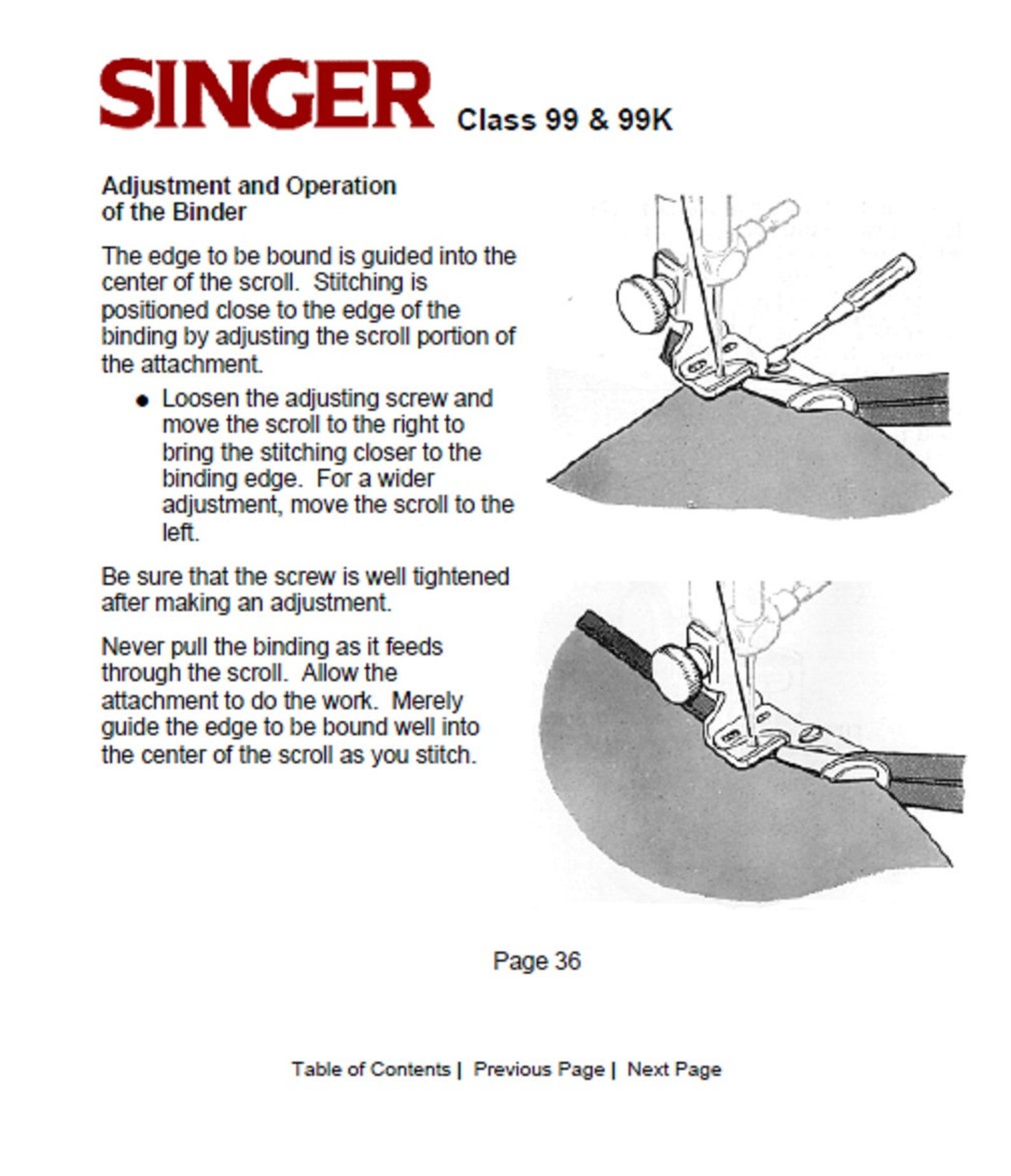 Singer Class 99 & 99K Sewing Machine Instruction Manual Etsy