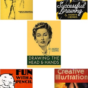 Raccolta di 5 libri di disegno di Andrew Loomis - Recensioni a 5 stelle - Download immediato