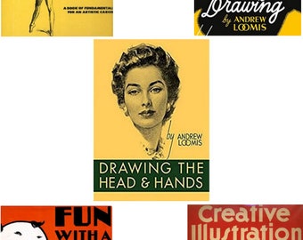 Collection of 5 Drawing Books by Andrew Loomis 5 Star Reviews