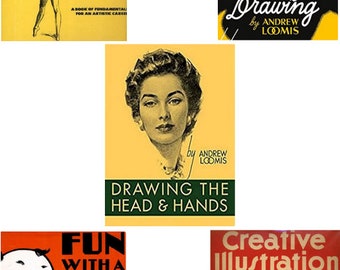 Collection of 5 Drawing Books by Andrew Loomis - 5 Star Reviews  - Instant Download