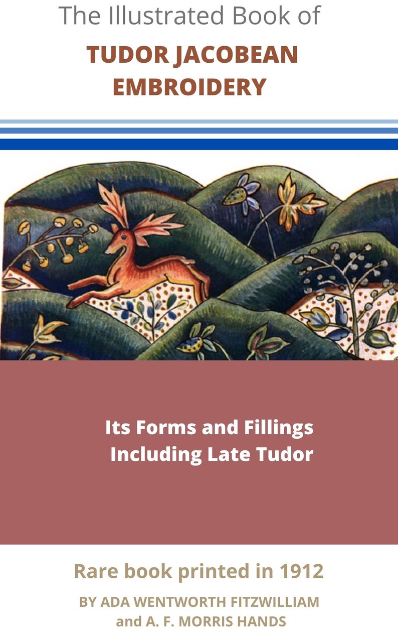 Rare Illustrated Tudor JACOBEAN CREWEL EMBROIDERY Designs Book Etsy