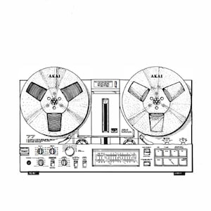 Akai PX-77 Stereo Reel-to-Reel Tonbandgerät mit Bedienungsanleitung