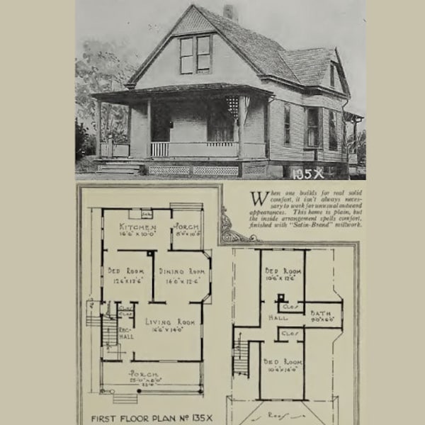 20 PLANS DE MAISON Cottages Bungalows et MAISONS - Plans d'étage Blueprints - Lire sur votre iPad ou tablette - Téléchargement instantané
