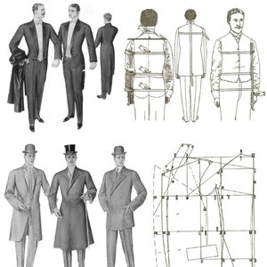 Design your Own Clothes Mens TAILORING and TUXEDO PATTERNS Formal Wear - Sewing Pattern - Instant Download