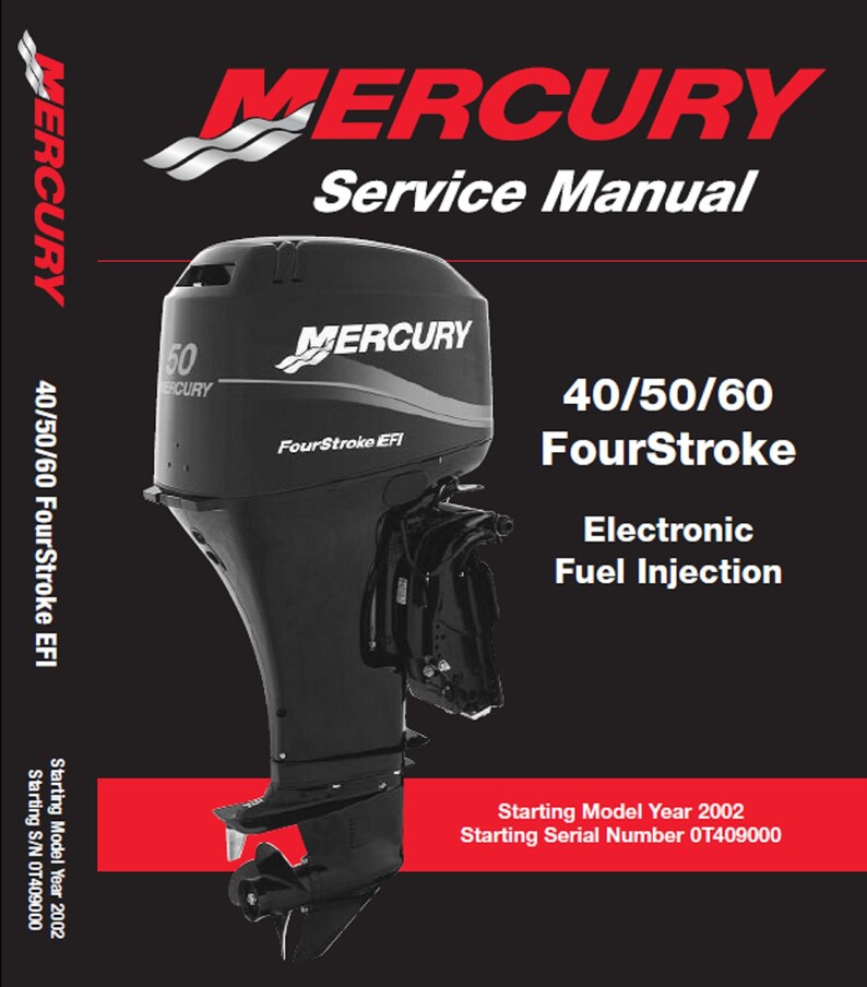 Mercury Outboard Repair Service & Shop Manual 40/50/60 HP EFI - Etsy