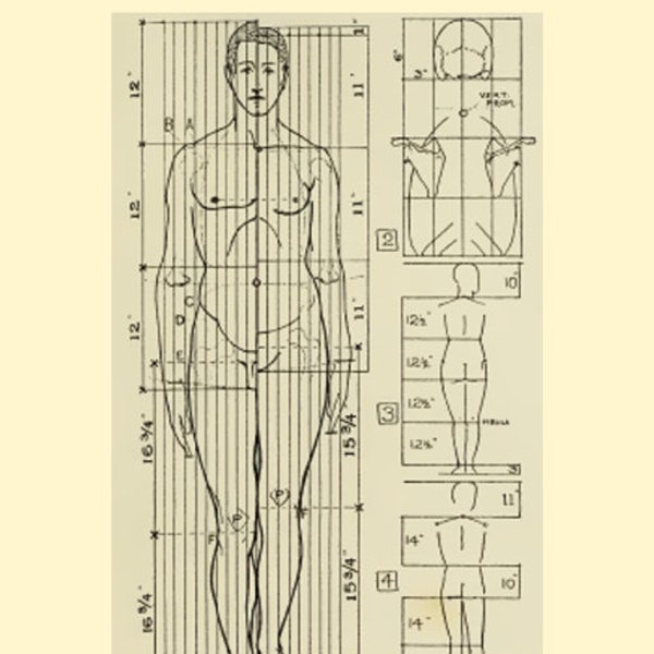 FIGURE DRAWING and COMPOSITION for Designers - How To Draw The Human - Illustrated Art Tutorial - 1895 Edition - Printable Instant Download