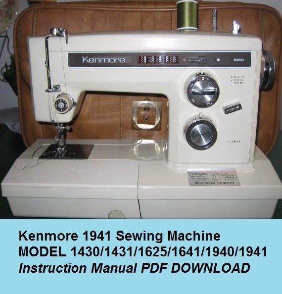 Kenmore 88 & 158.881 Zigzag Sewing Machine Instruction Manual PDF Download