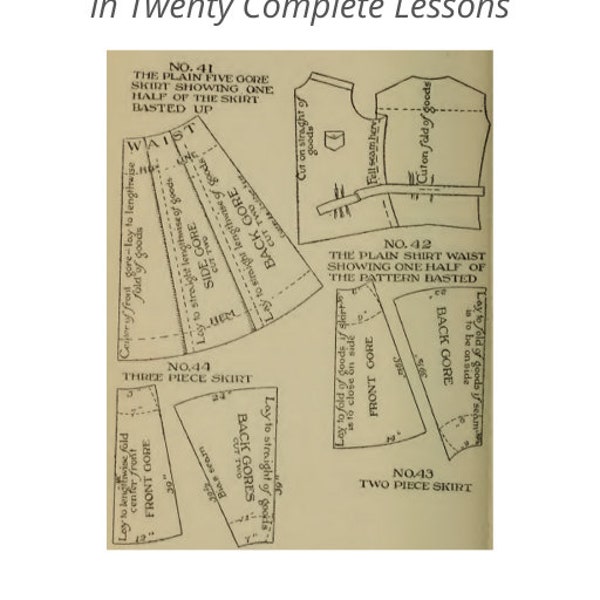 Dressmaking Self Taught in Twenty Complete Lessons - RARE Vintage Book 1911 - Teach Yourself Dressmaking